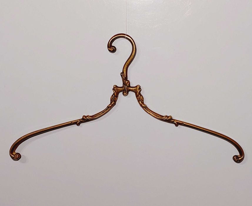 Для одежды вешалка ВИНТАЖНАЯ бронзовая ФРАНЦИЯ тремпель БРОНЗА плечики