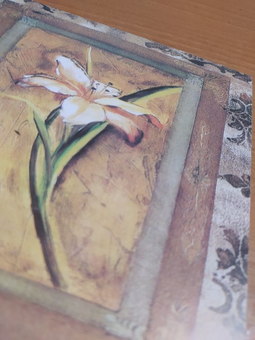Zestaw 4 obrazki PRL na deseczkach Vincent Van Gogh