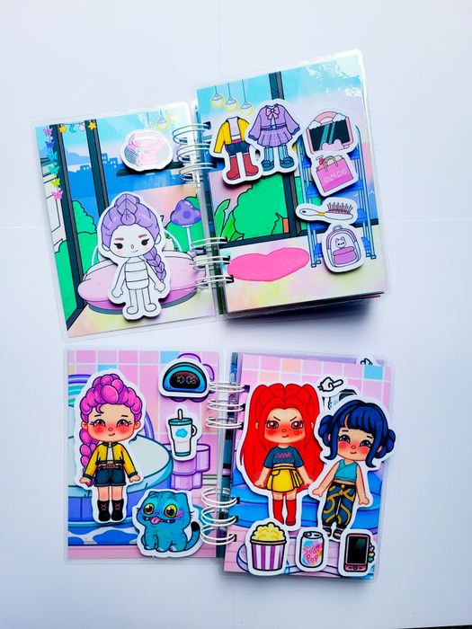Zestaw 2 szt. Książka na rzepy K-pop Demon Hunters mini. Lamibook