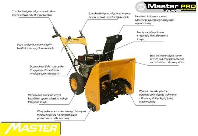 odśnieżarka spalinowa mastersnowpro kcm24-f/h200