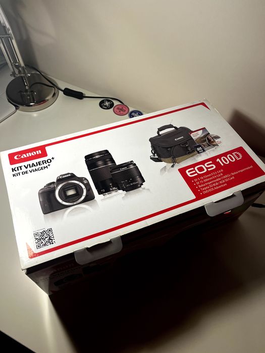 Canon 100D + Objetiva 18-55 + Objetiva 75-300 - Excelente Estado