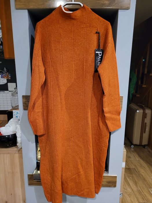 Sukienka damska ruda sweterkowa XL  nowa
