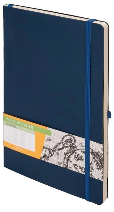 Notes A5 Kratka Impresja granatowy Antra twarda,210x149 mm