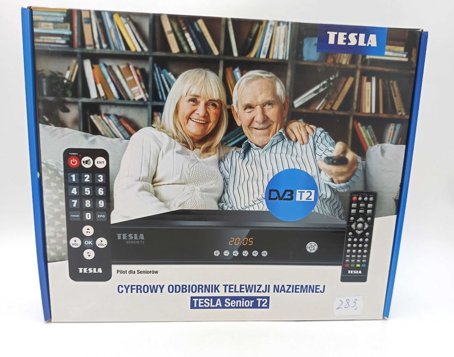 Dekoder DVB-T2 Tesla Senior T2 HEVC HDMI USB, sprawny