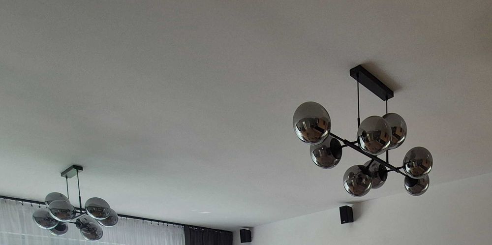 Lampa wisząca Italux Molite 8 x E14 czarna