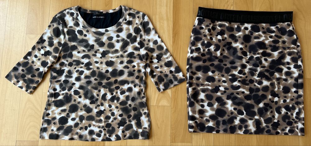 Komplet damski MARCCAIN,T-shirt 38+spódnica50