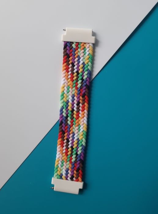 Pasek plecionego materiału 20 mm do zegarka Samsung, Huawei, Amazfit,
