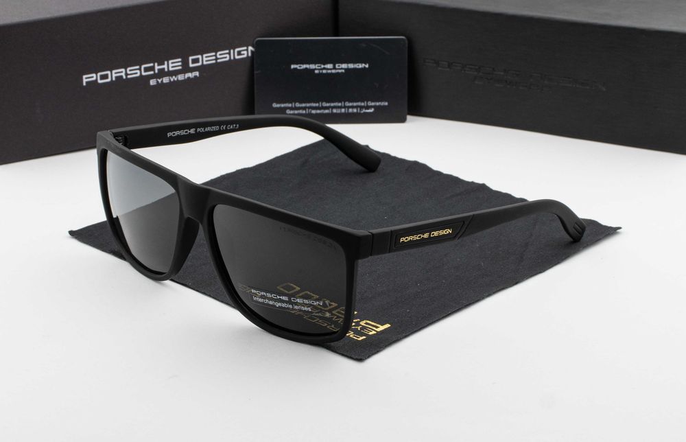 Чоловічі сонцезахисні окуляри Porsche Design NEW 2026 | поляризація UV400 | wayfarer | пластикова оправа | матові глянцеві