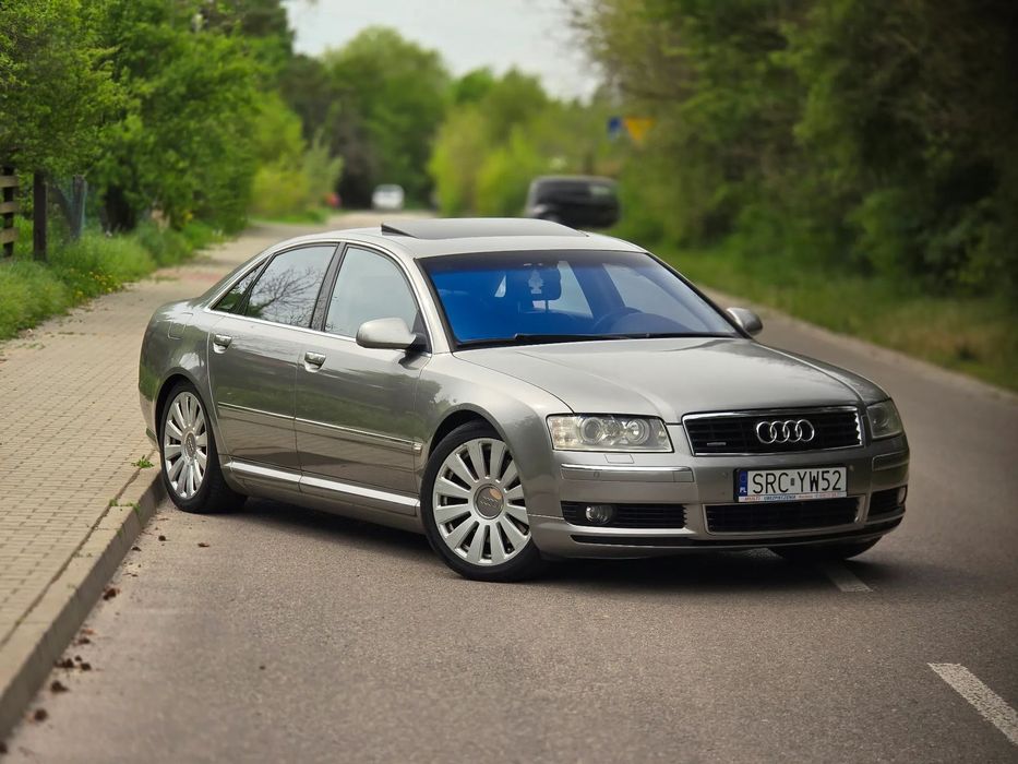 Audi A8 Cała_w Oryginalnym_Lakierze_4,2B_334km_+Gaz_Quattro_Xenon_Skóra_Nawi