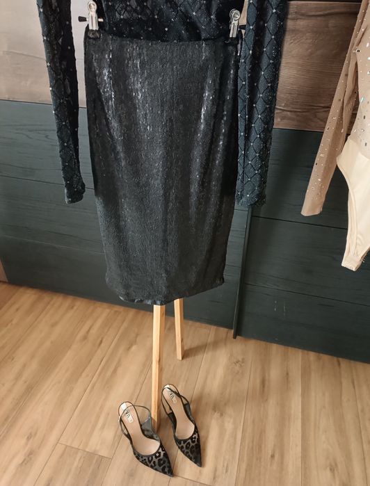 Spódnica cekinowa 36 S S/M cekiny midi