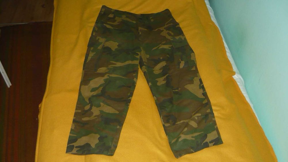 Spodnie bojówki BDU Woodland pas 96 cm M (38) wojskowe taktyczne