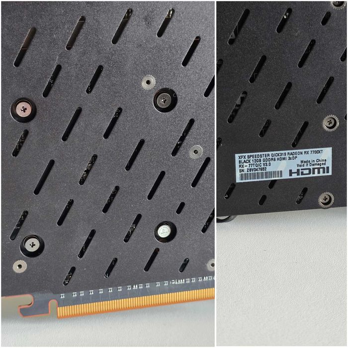 XFX AMD Radeon RX 7700 XT 12GB Пломба