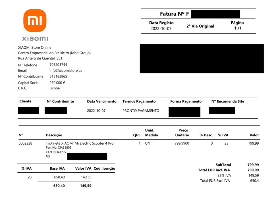 Trotinete Xiaomi Mi Electric Scooter 4 Pro — pouco uso, excelente estado
