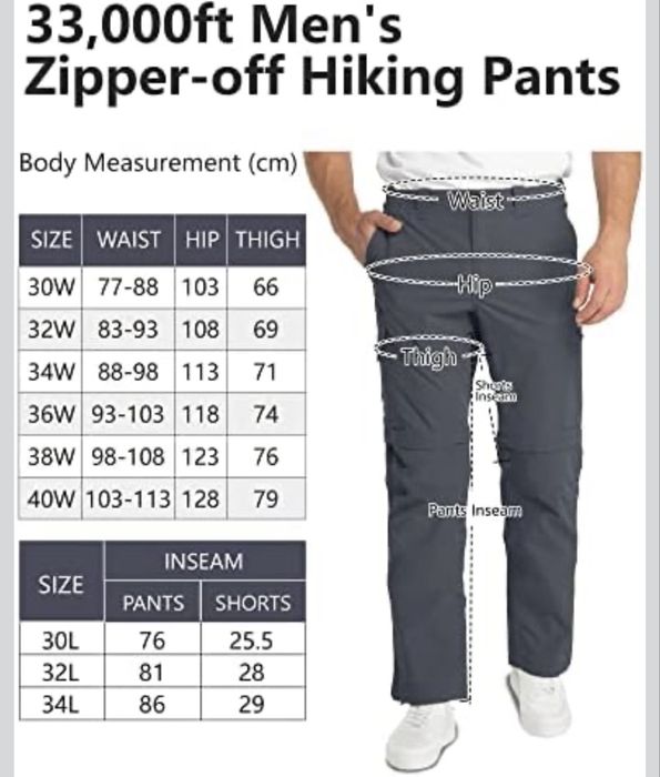 Spodnie trekkingowe zipoff 3300ft W34 L34