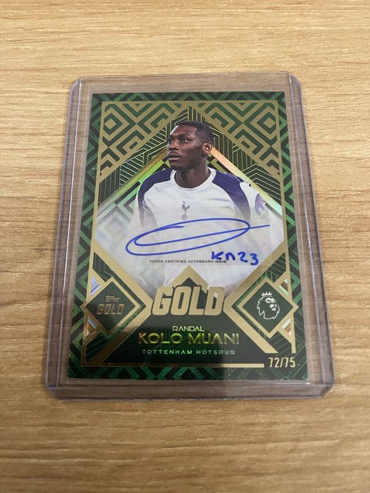 Randal Kolo Muani Auto /75 - Topps Gold Premier League 2025-26 - Tottenham 72/75