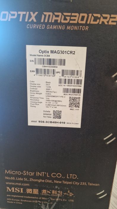 Msi optix MAG301CR2
