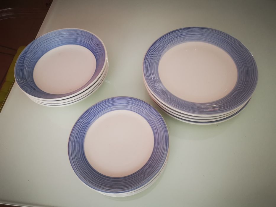 Conjunto 12 pratos cerâmica italiana