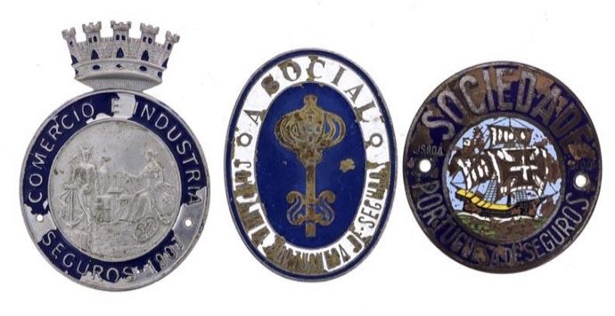 Conjunto 3 chapas de seguradoras