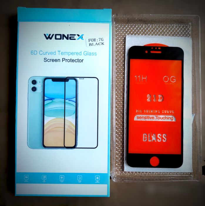 Стекла на Iphone 8 plus black, 7g Black, 6plus white, 8g white