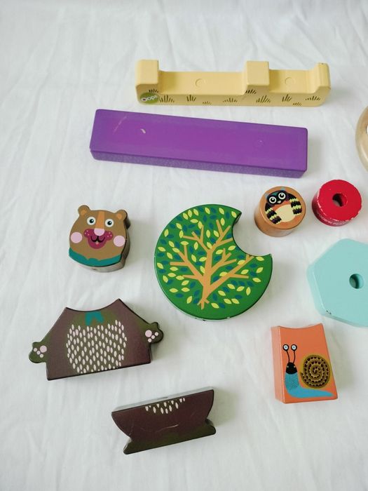 Lote brinquedos Montessori em madeira +12M