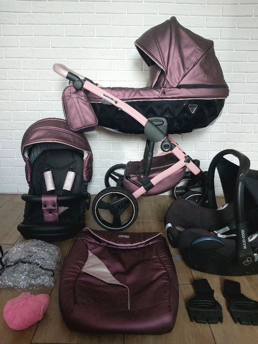 Piękny wózek. Tako Junama Fluo Line 3w1 róż WYSYŁAM