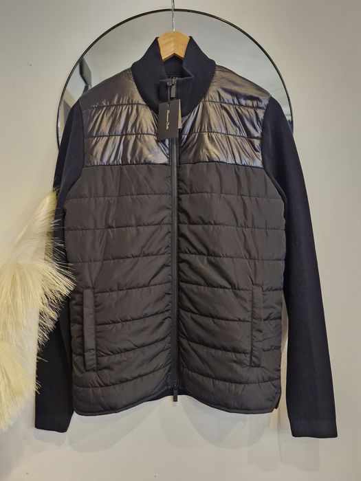 MASSIMO DUTTI Kurtka Hybrydowa Pikowana Sweter Męski S Nowa z Metką Premium