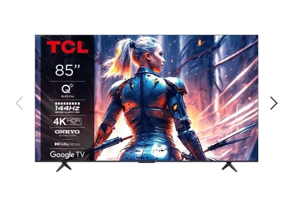 Telewizor TCL 85T8B 85" QLED 4K 144 Hz Google TV Dolby Atmos