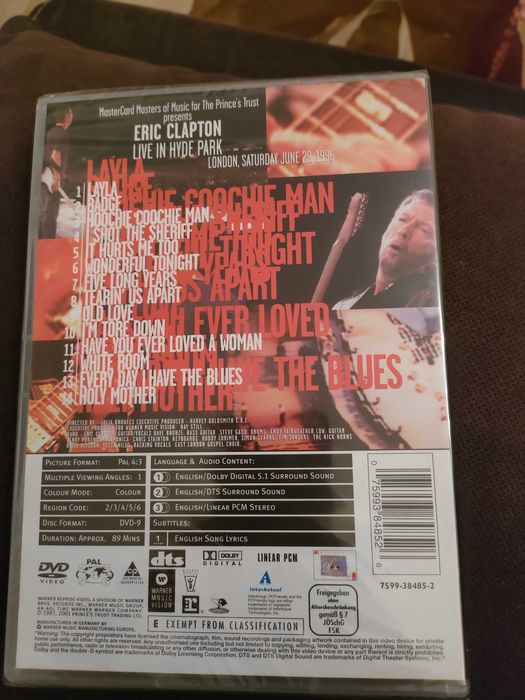 Eric Clapton Nowe DVD live in Hyde park