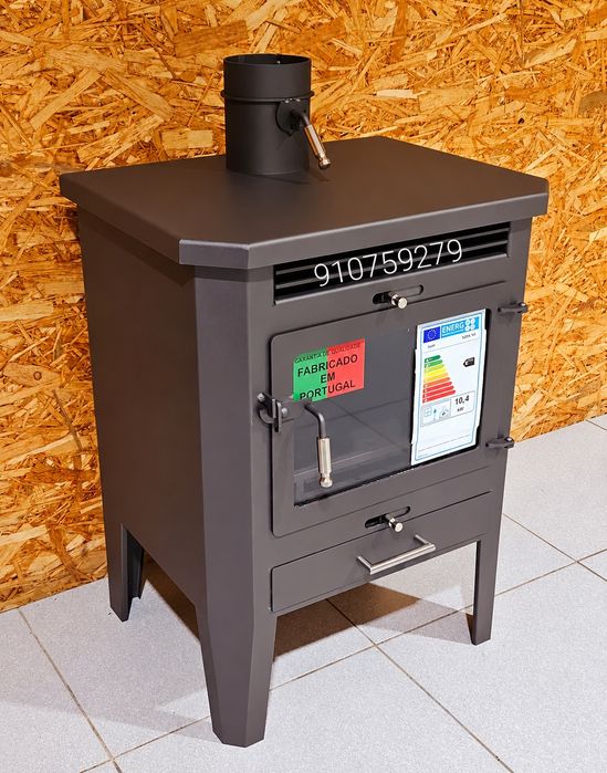 Salamandra Lenha NOVAS - 10.4Kw - FABRICADO PORTUGAL