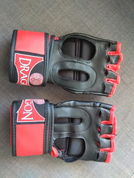Rękawice chwytne +bandaże grappling dragon sports roz. L