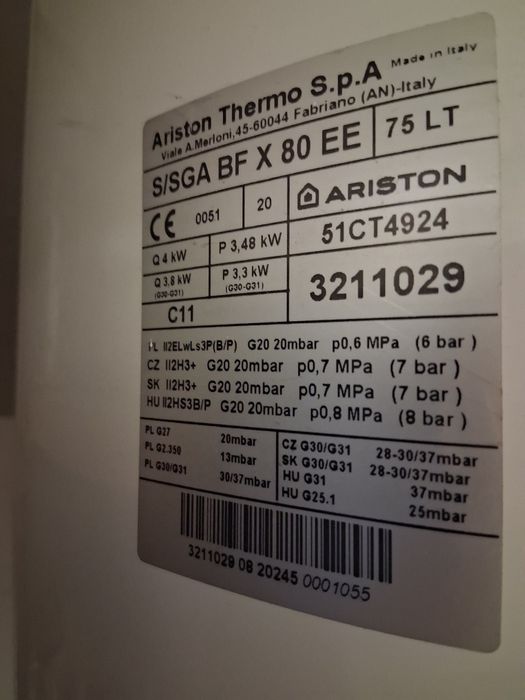 Hydroterma Ariston S/SGA BF X 80 EE