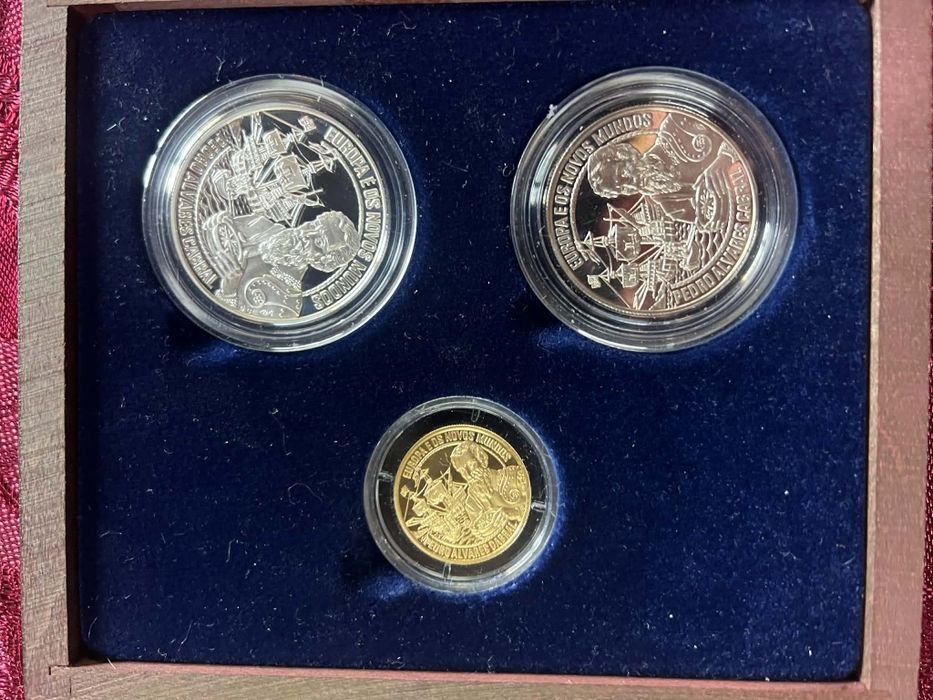 Moedas Proof  ouro prata e cuproníquel