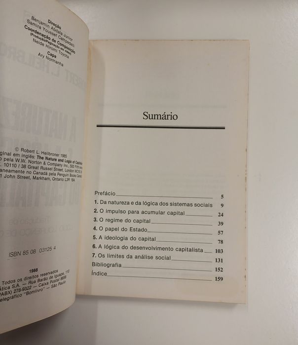 A natureza e a lógica do capitalismo, de Robert Heilbroner
