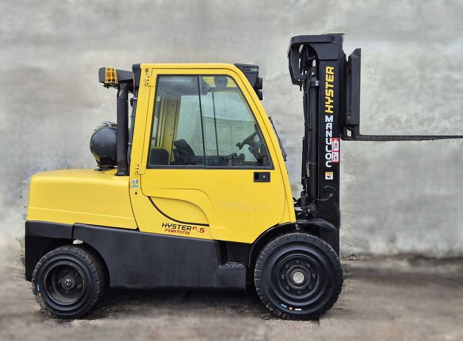 Hyster 5500kg • 2017 • maszt TRIPLEX • kabina z klimatyzacją • dwie wolne sekcje hydrauliczne • wózek widłowy, możliwy leasing, zobacz FILM