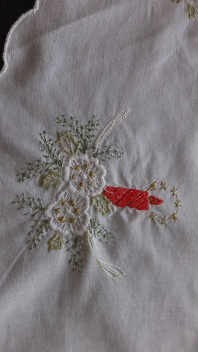 Різдво Рождество 41х27 см вышитая двусторонняя салфетка