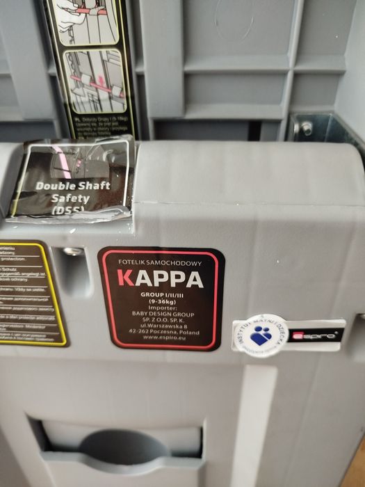 Fotelik samochodowy Espiro Kappa.9-36 Kg.