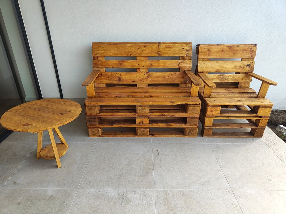 Conjunto  jardim em paletes