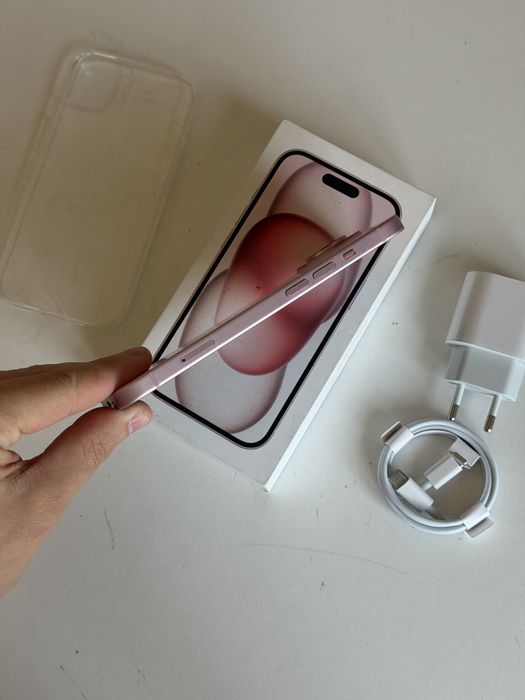 iPhone 15 128gb różowy bateria 100% komplet