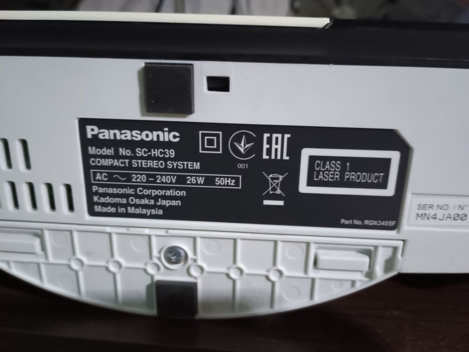 Музыкальный центр Panasonic SC-HC39 NFC BT USB AUX  FM CD MP3