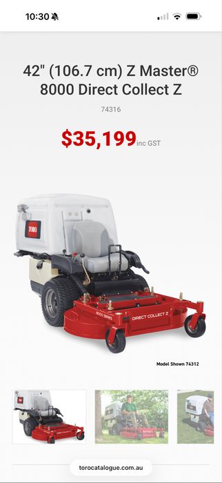 Toro Z Master 8000 Direct Collect zero skręt traktorek kosiarka