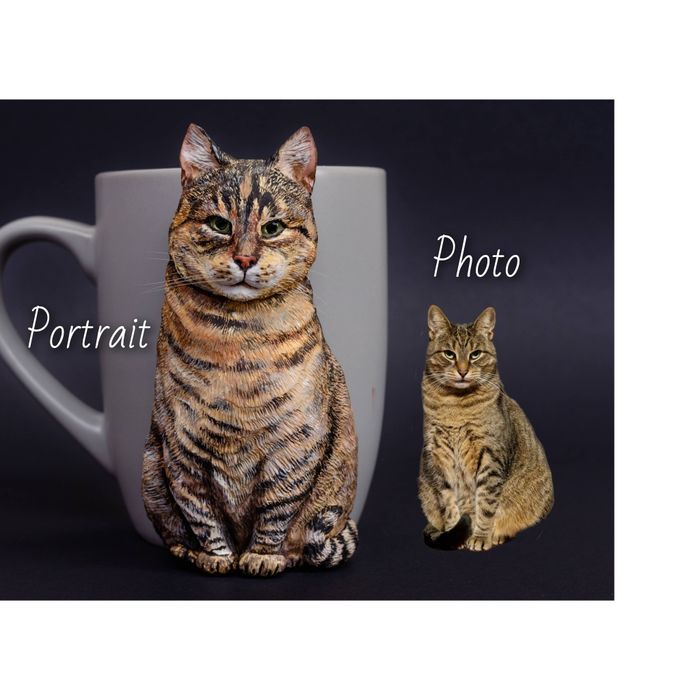 Портрет улюбленця по фото,  кішка по фото, подарунок для жінки