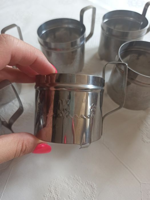 Koszyczki na szklanki metalowe PRL