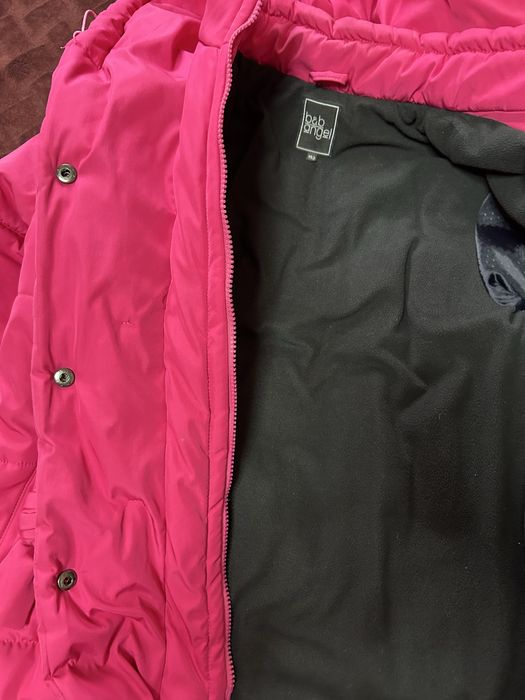 Пуховик малиновий