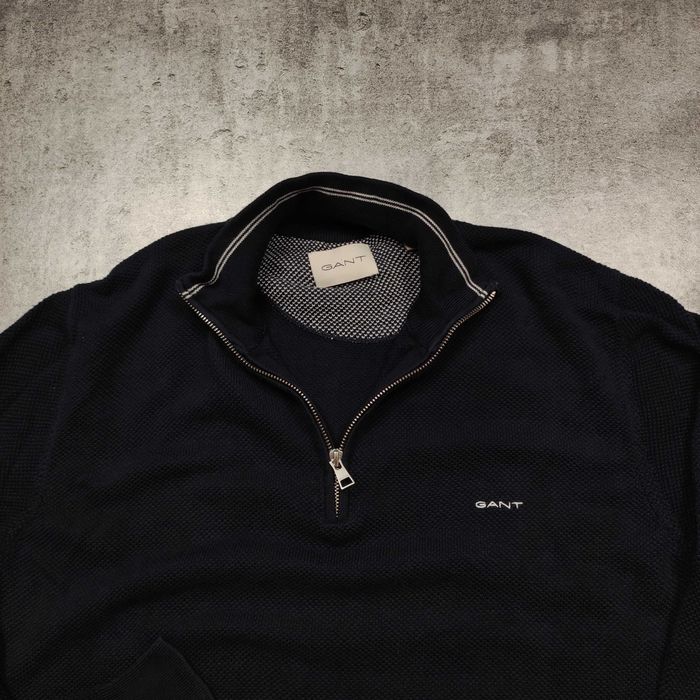 MĘSKA Elegancka PREMIUM Bluza Sweter Stójka Gant USA Pleciona Klasyk