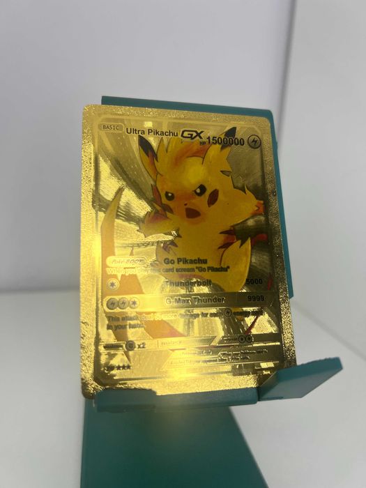Złota Wysokie HP Karta Pokemon Pikachu Ultra 1mln 500000 Basic Vmax
