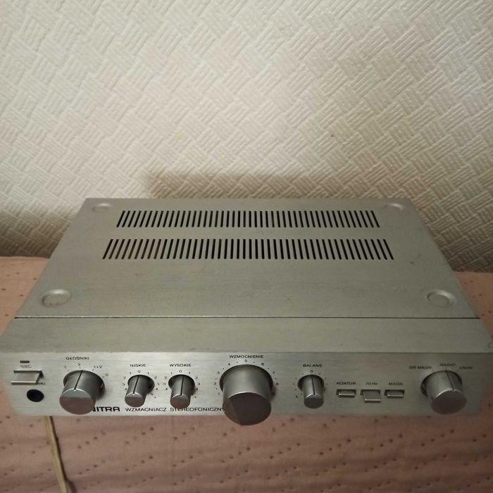 Unitra Fonica wzmacniacz PW-8010 srebrny aluminium