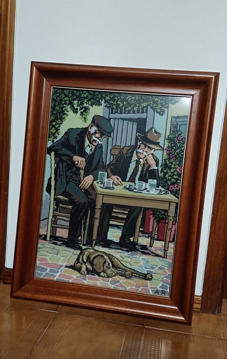 Quadro Os velhotes meio ponto
