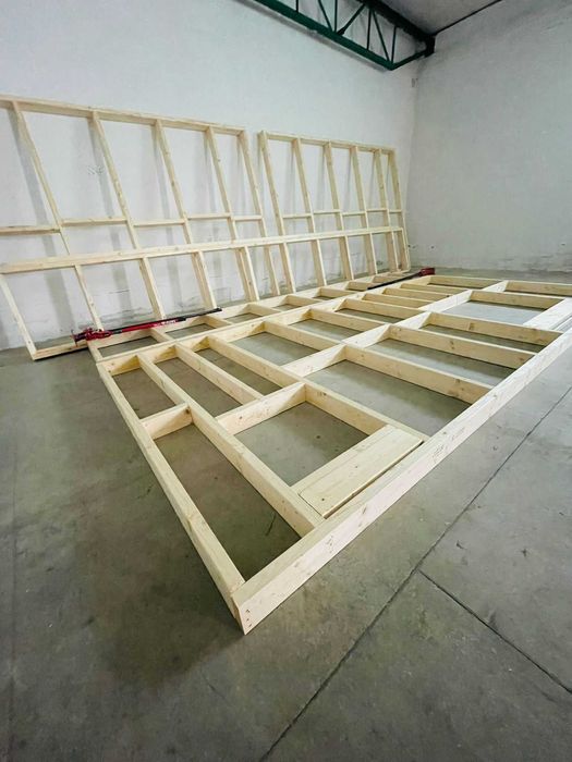 Konstrukcja drewniana szkielet domu 35 m2 z antresolą lub piętrem