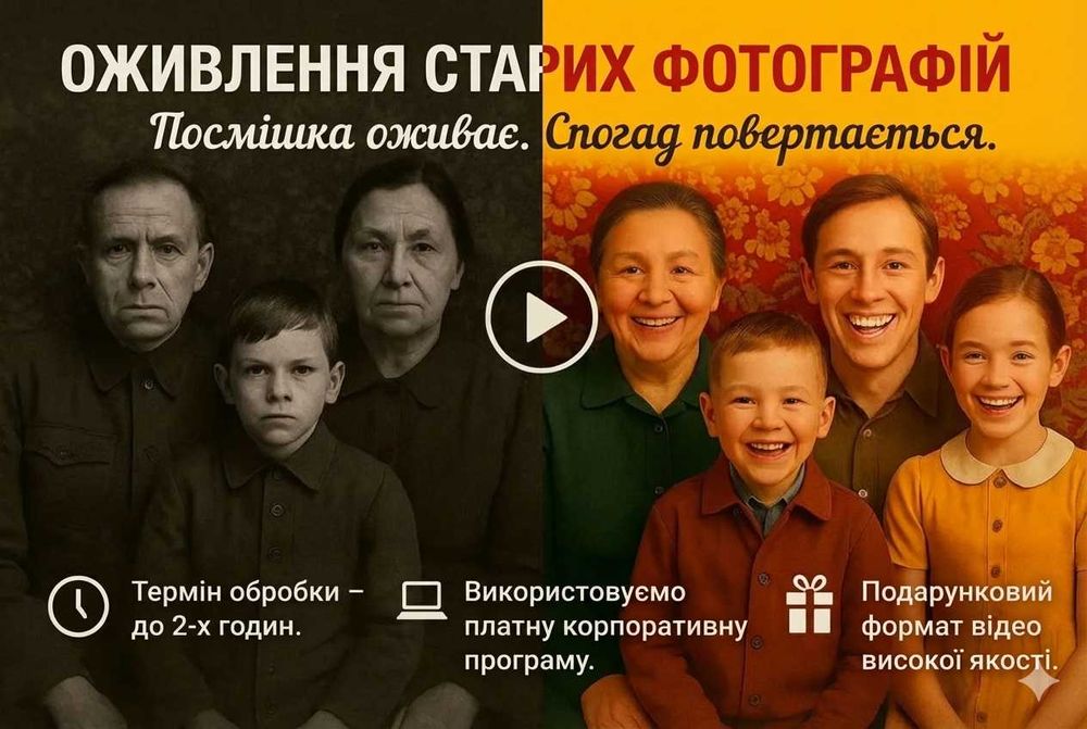Оживлення фото/Оживление фото/Живой альбом/Подари улыбку