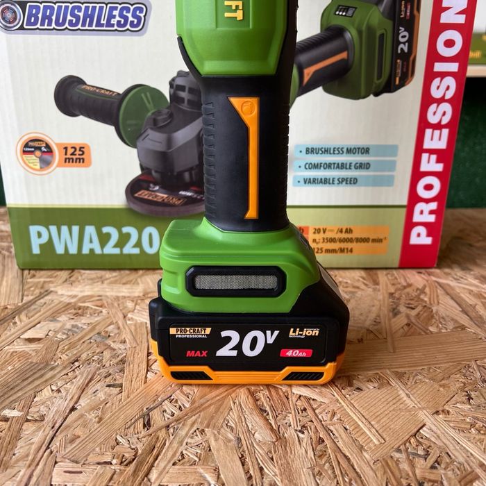 Акумуляторна болгарка Procraft PWA220 тушка з кейсом